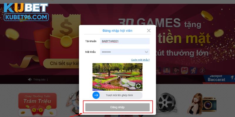 Hướng dẫn thực hiện các bước đăng nhập Kubet