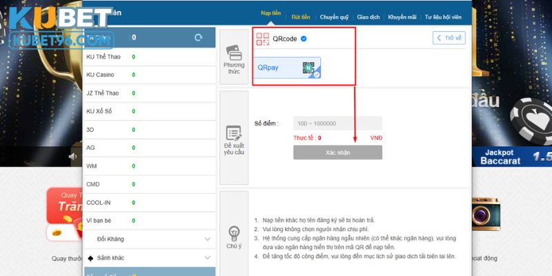 3 hình thức giao dịch chính tại Kubet